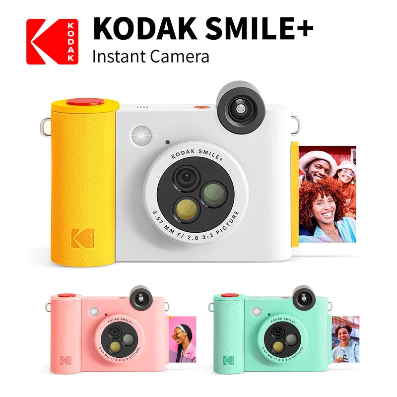 Kodak Smile+ Instant Camera 10MP, 3 Filters, ZINK Inkless Printing, Bluetooth Photo Printing from Mobile Phones, TF Card Support