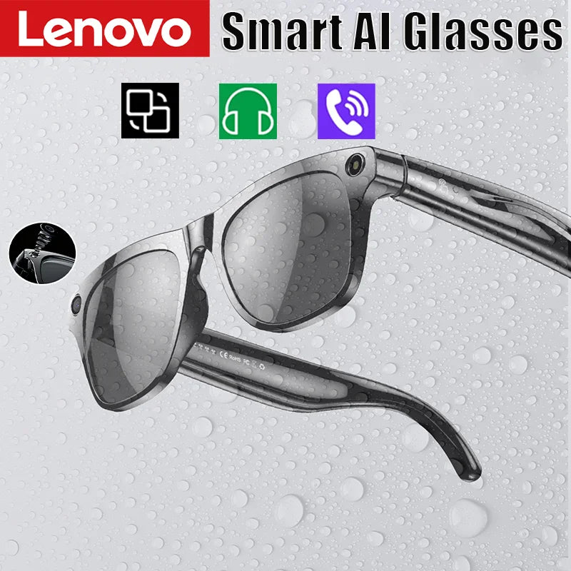 Lenovo 4K HD AI Smart Glasses Chat GPT 100MP Camera Bluetooth Call 260Mah Battery Voice Assistant Control Smart Glasses 2026