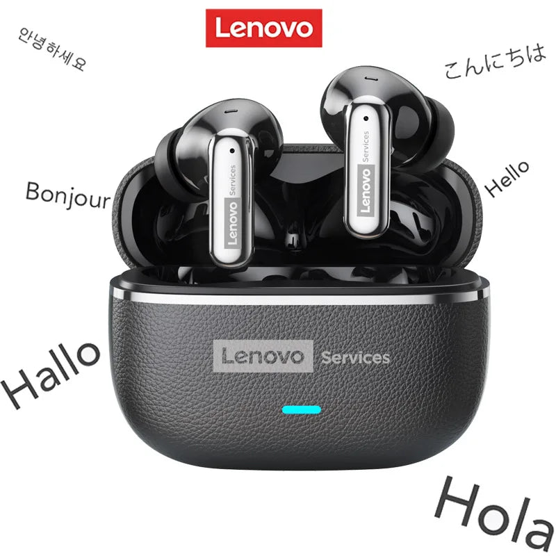 Lenovo 2026 AI Real Time Translation Wireless Earphones TWS Hi-Fi IMAX-level Sound Earphones Stereo ENC Noise Cancelling Earbuds