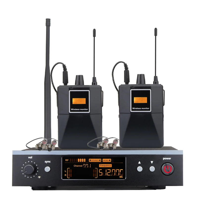 Professional Grade Stage Wireless In Ear Monitoring System With UHF mono mono Frequency,For Stage/Band/Drummer/Small Concert ﻿