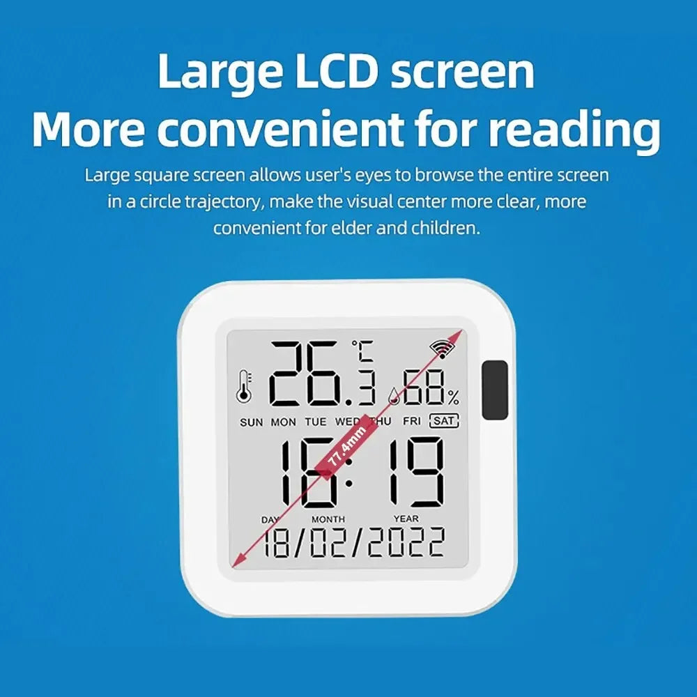 Tuya WiFi Temperature Humidity Smart Sensor With Backlight for Smart