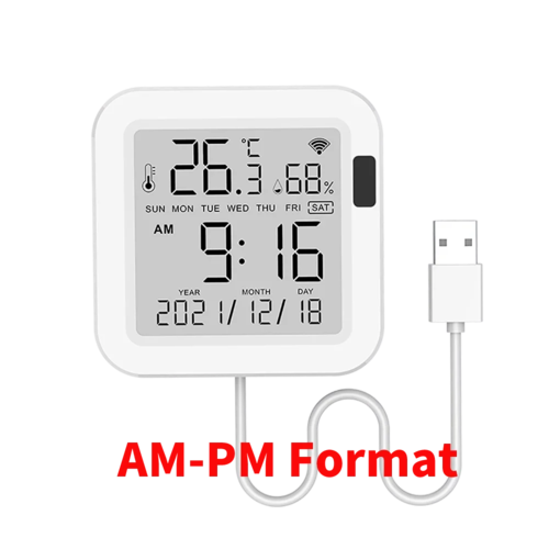Tuya WiFi Temperature Humidity Smart Sensor With Backlight for Smart
