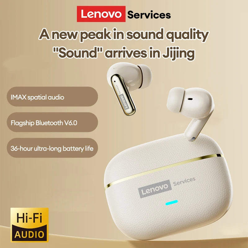 Lenovo 2026 AI Real Time Translation Wireless Earphones TWS Hi-Fi IMAX-level Sound Earphones Stereo ENC Noise Cancelling Earbuds
